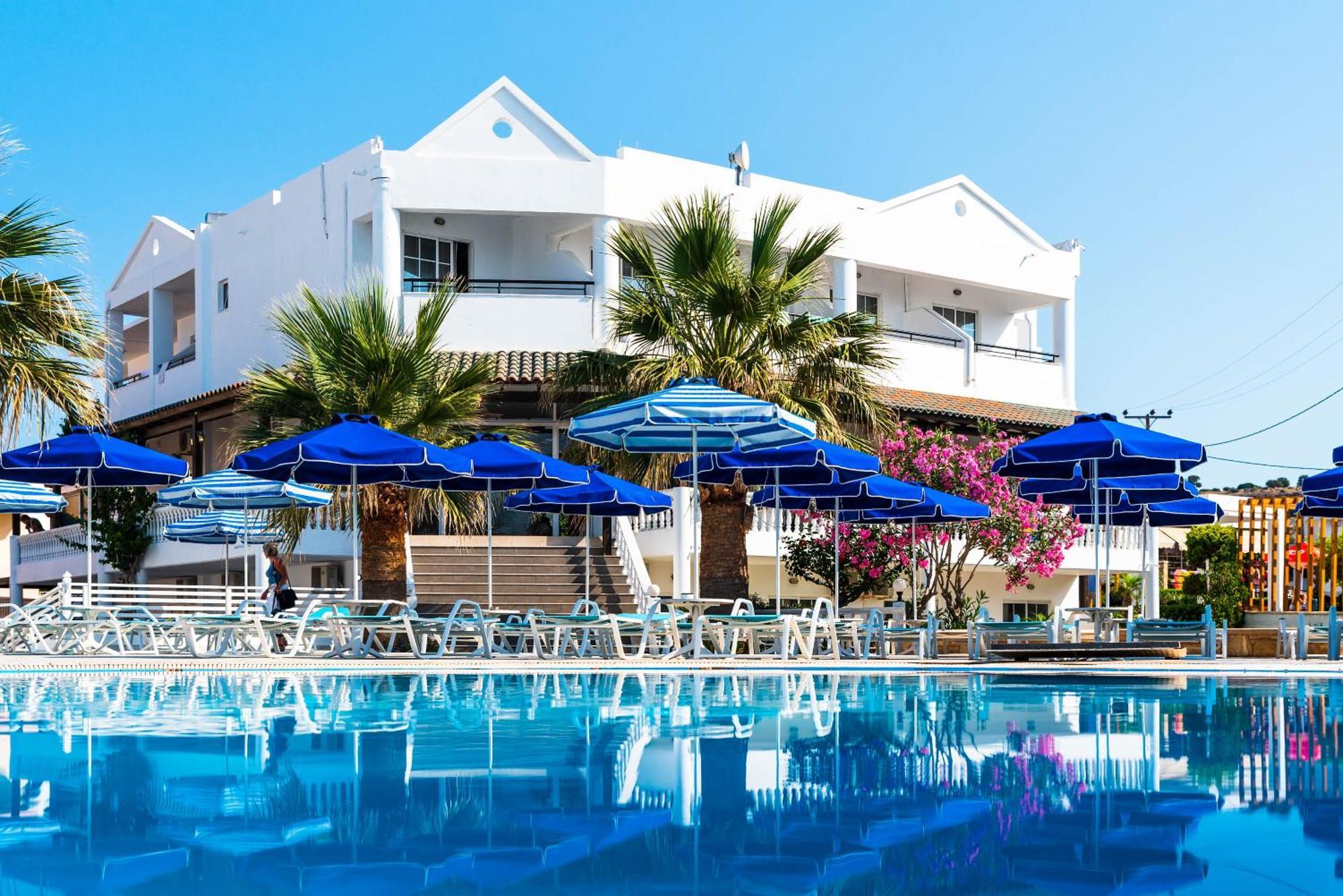 Elvita Beach Hotel Kiotari Bagian luar foto